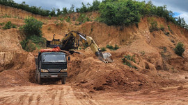 Vân Canh (Bình Định): Chưa được phép xây dựng Trại chăn nuôi heo đã khai thác đất san lấp mặt bằng 