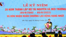 Bộ trưởng Trần Hồng Hà gửi thư Chúc mừng nhân Kỷ niệm 20 năm thành lập Bộ Tài nguyên và Môi trường