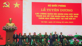 Lễ tuyên dương Lực lượng QĐND Việt Nam tham gia cứu trợ thảm họa động đất tại Thổ Nhĩ Kỳ