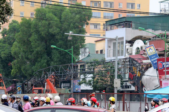 Thêm một tai nạn tại dự án đường sắt trên cao tuyến Nhổn - Ga Hà Nội
