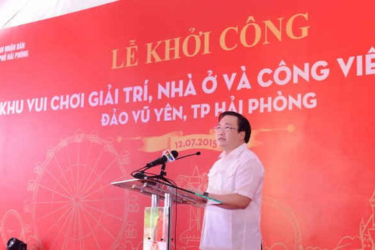 Phó Thủ tướng Hoàng Trung Hải dự lễ khởi công dự án sinh thái tại đảo Vũ Yên, TP Hải Phòng