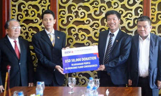 BIDV ủng hộ nhân dân Myanmar 50.000 USD để khắc phục thiệt hại do mưa lũ