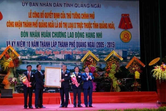 Thành phố Quảng Ngãi được công nhận đô thị loại II