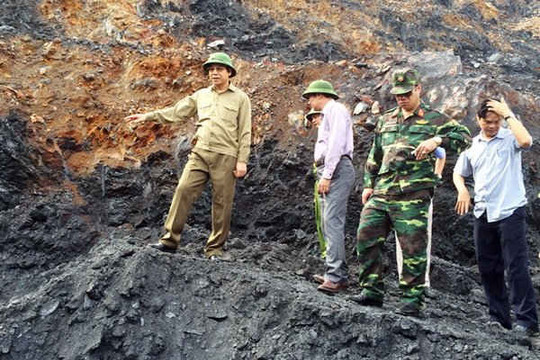 Điều tra, xử lý việc khai thác than trái phép tại xã Tân Dân