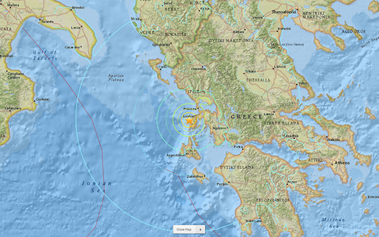 Động đất 6 độ richter tấn công hòn đảo Hy Lạp