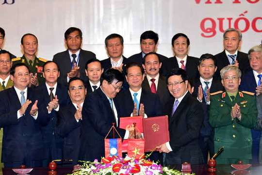 Lễ tổng kết dự án tăng dày, tôn tạo hệ thống mốc quốc giới Việt Nam - Lào