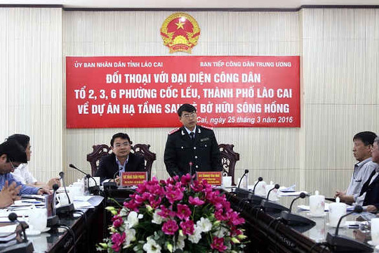 UBND tỉnh Lào Cai đối thoại với người dân về Dự án hạ tầng sau kè sông Hồng