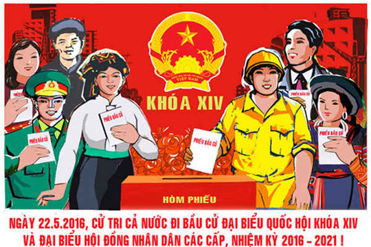 Hà Nội: Rực rỡ cờ hoa tuyên truyền bầu cử các cấp nhiệm kỳ 2016-2021