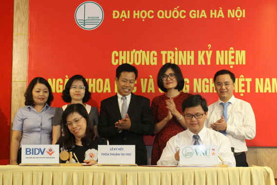 BIDV tài trợ hơn 3 tỷ đồng để ĐH Quốc gia Hà Nội triển khai 4 đề tài nghiên cứu khoa học