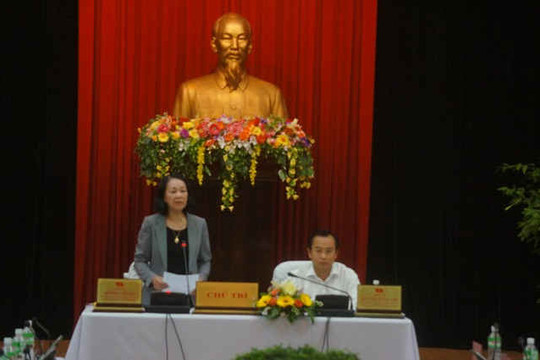 Trưởng Ban Dân vận Trung ương Trương Thị Mai làm việc tại Đà Nẵng