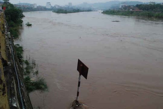 Nước sông Hồng lên cao, kéo dài bất thường