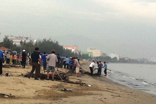 Đà Nẵng: Bãi biển Nguyễn Tất Thành tràn ngập rác