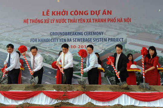 Hà Nội khởi công xây dựng nhà máy xử lý nước thải Yên Xá