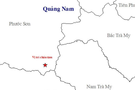 Lại xảy ra động đất tại Quảng Nam