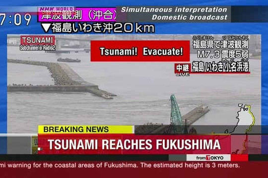 Nhật Bản đã hết đe dọa sóng thần nhưng mực nước biển vẫn thất thường