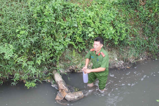 Tây Ninh: Phát hiện Cty Cẩm Vân xả nước thải ra môi trường