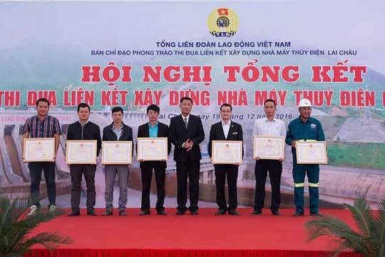 Tổng kết phong trào thi đua liên kết xây dựng NM thủy điện Lai Châu