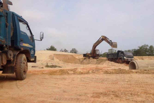 Đồng Hới- Quảng Bình: Lợi dụng dự án khu neo đậu tránh trú bão, khai thác cát trái phép?
