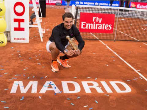 Nadal lần thứ 5 vô địch Madrid Masters, san bằng kỷ lục của Djokovic