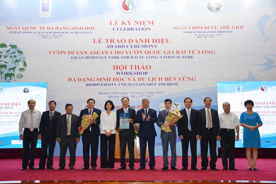 Vườn Quốc Gia Bái Tử Long đón nhận danh hiệu vườn Di sản ASEAN