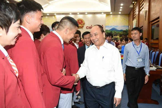 Thủ tướng gặp mặt đoàn thể thao Việt Nam dự SEA GAMES 29