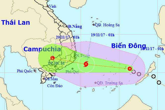 TP.HCM:  Đối phó bão số 14, cấm tàu thuyền ra khơi từ  01 giờ ngày 19/11