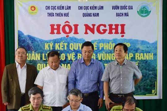 Thừa Thiên Huế và Quảng Nam ký kết quy chế phối hợp quản lý bảo vệ rừng
