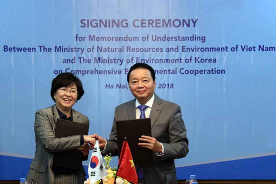 Bộ TN&MT Việt Nam hợp tác toàn diện với Bộ Môi trường Hàn Quốc