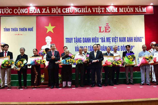 Thừa Thiên Huế: 108 Mẹ được truy tặng danh hiệu “Bà mẹ Việt Nam Anh hùng”
