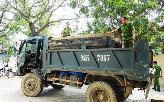 Quảng Nam: Bắt xe tải vận chuyển gỗ trái phép
