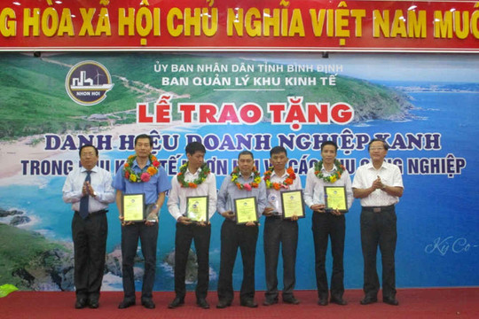 Bình Định: Trao tặng 94 doanh nghiệp đạt danh hiệu Doanh nghiệp Xanh