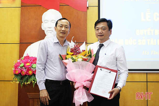 Ông Hồ Huy Thành giữ chức Giám đốc Sở Tài nguyên và Môi trường tỉnh Hà Tĩnh
