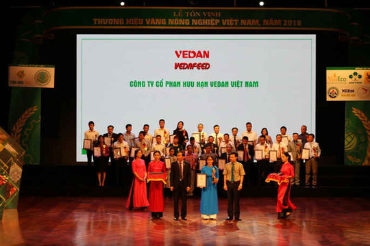Vedan Việt Nam lần thứ 3 đạt Giải thưởng Thương hiệu vàng nông nghiệp Việt Nam