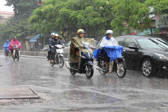 Thời tiết hôm nay (25/7): Bắc Bộ có mưa rào và dông, nguy cơ lũ quét ở Thái Nguyên, Bắc Kạn