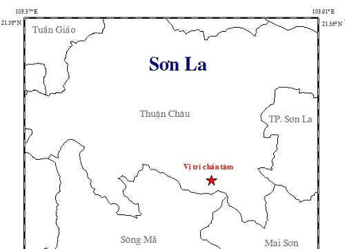 Xuất hiện động đất 3.9 độ richter tại Sơn La