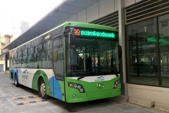 Người dân Thủ đô sẽ đi buýt nhanh BRT bằng vé điện tử