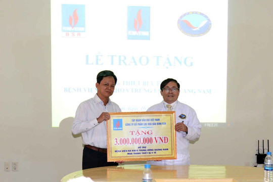 BSR tài trợ thiết bị y tế cho Bệnh viện Đa khoa Trung ương Quảng Nam