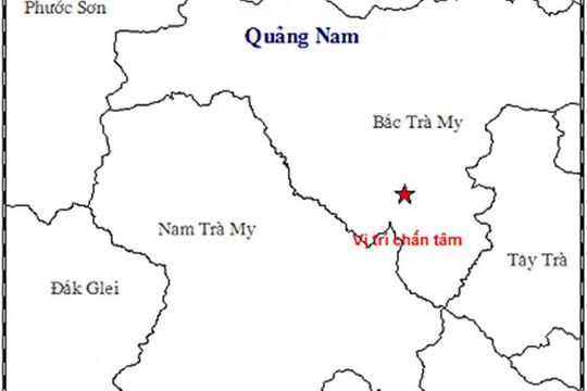 Lại xảy ra động đất tại miền núi Quảng Nam