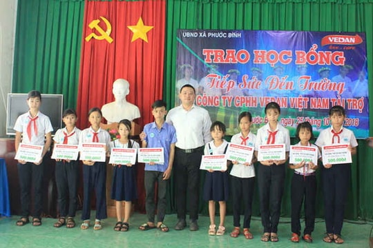 Vedan Việt Nam trao học bổng cho học sinh nghèo vượt khó tỉnh Đồng Nai