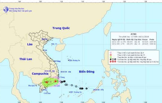 Áp thấp nhiệt đới sẽ gây mưa diện rộng