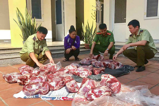 Điện Biên: Phát hiện, thu giữ 200kg thịt trâu không rõ nguồn gốc