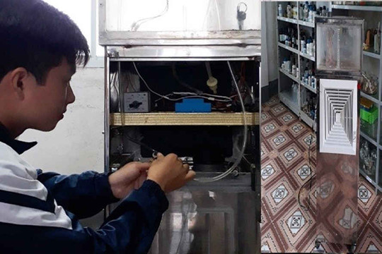 Nam sinh trường huyện chế tạo “máy hút - khử khí độc trong phòng thực hành hóa học”