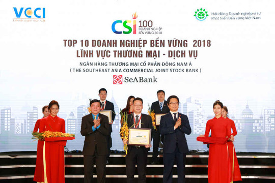 SEABANK nằm trong Top 10 doanh nghiệp bền vững Việt Nam