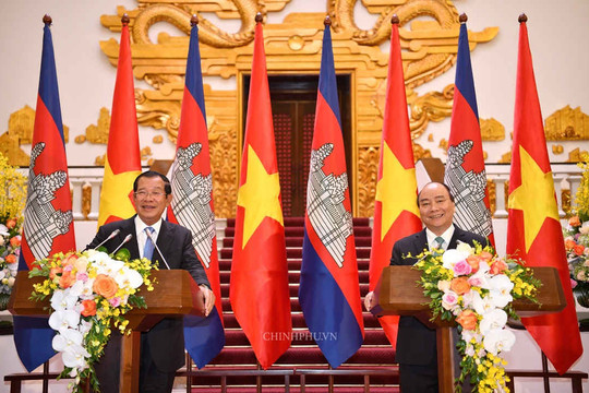 Họp báo chung giữa Thủ tướng Việt Nam và Campuchia: Bác bỏ thông tin xuyên tạc, phá hoại