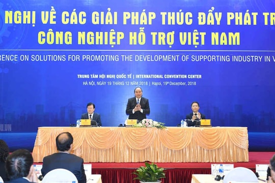 Thủ tướng chủ trì hội nghị thúc đẩy phát triển công nghiệp hỗ trợ