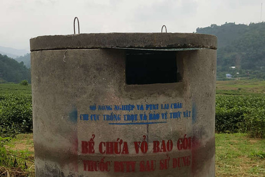 Lai Châu: Nhân rộng mô hình xây bể thu gom bao bì thuốc bảo vệ thực vật