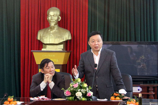 Bộ trưởng Trần Hồng Hà làm việc với Sở TN&MT tỉnh Ninh Bình