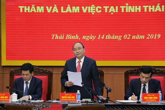 Thủ tướng: Thái Bình phải là tỉnh gương mẫu mọi mặt, giàu có của đồng bằng Bắc Bộ và cả nước