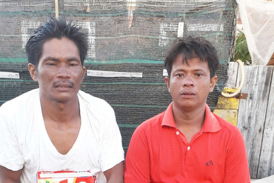 Bộ đội đảo Sơn Ca - Trường Sa cứu hai ngư dân Phi-lip-pin 2 trôi dạt trên biển ​​​​​​​