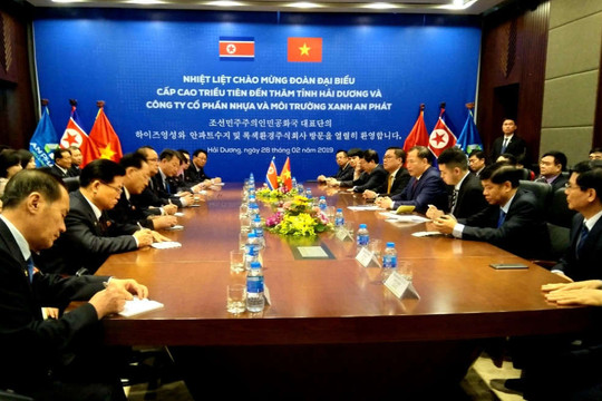 Đoàn đại biểu cấp cao Cộng hoà Dân chủ Nhân dân Triều Tiên thăm và làm việc với tỉnh Hải Dương